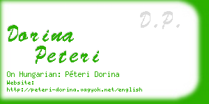 dorina peteri business card